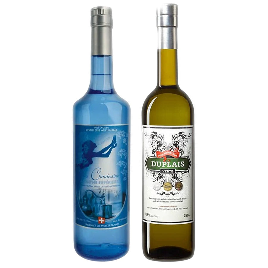 La Clandestine Absinthe and Tempus Fugit Absinthe Swiss Verte