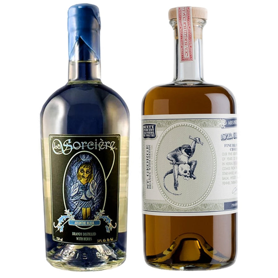 La Sorciere Absinthe Bleue and St. George Spirits Absinthe Verte
