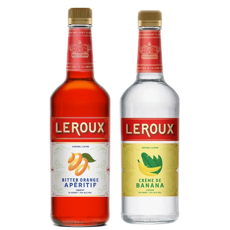 Leroux Bitter Orange Aperitif Liqueur and Leroux Creme De Banana
