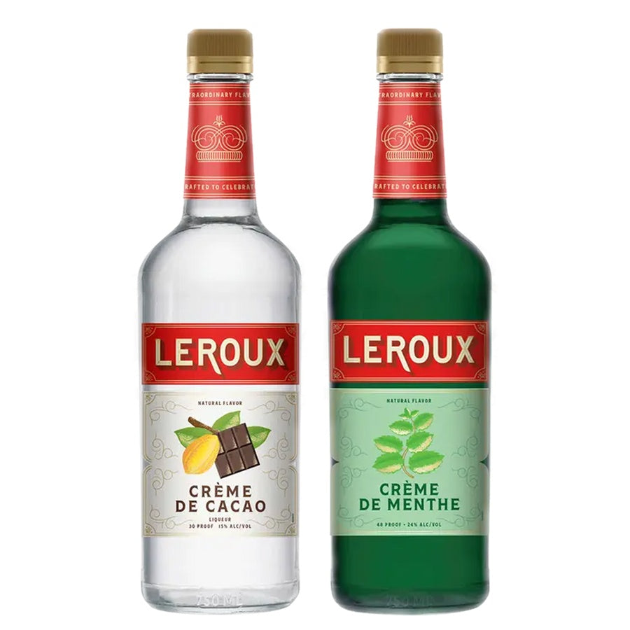 Leroux Creme De Cacao White and Leroux Creme De Menthe