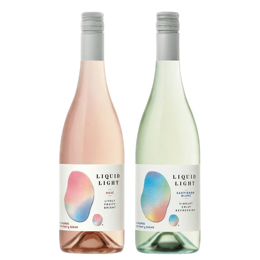 Liquid Light Rose Wine Washington and Liquid Light Sauvignon Blanc Washington