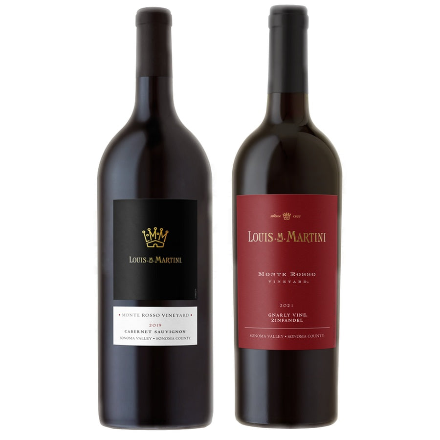 Louis Martini Cabernet Sauvignon Monte Rosso and Louis Martini Zinfandel Gnarly Vine