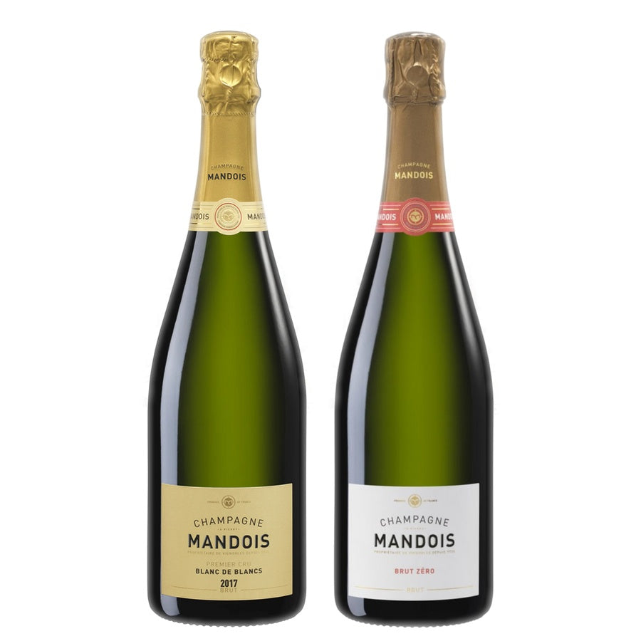Mandois Champagne Brut Blanc de Blancs and Mandois Champagne Brut Zero