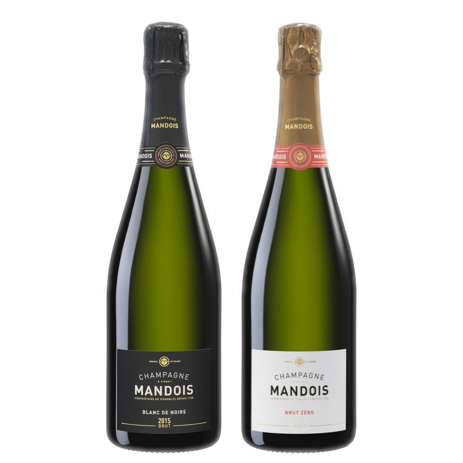 Mandois Champagne Brut Blanc de Noirs and Mandois Champagne Brut Zero