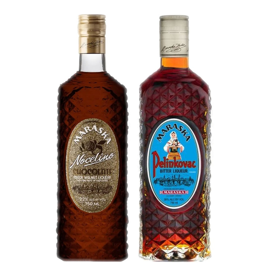Maraska Liqueur Nocelino Chocolate and Maraska Pelinkovac