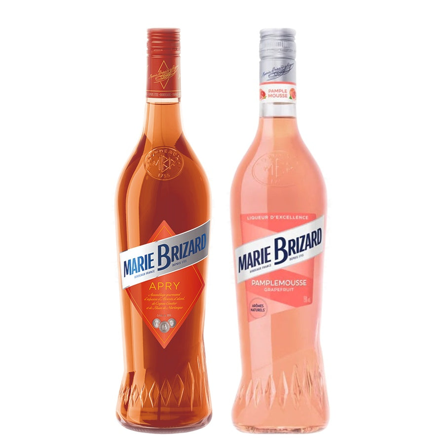 Marie Brizard Apricot Liqueur Apry and Marie Brizard Pink Grapefruit Liqueur