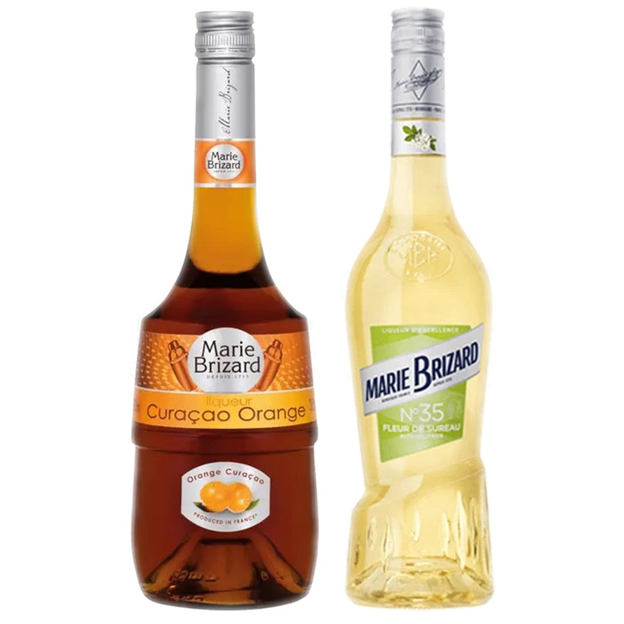 Marie Brizard Curacao Orange and Marie Brizard Elderflower Liqueur