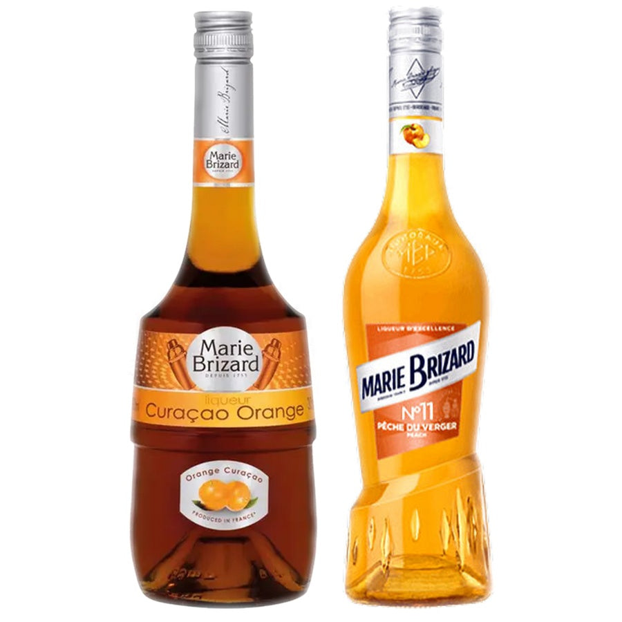 Marie Brizard Curacao Orange and Marie Brizard Peach Liqueur