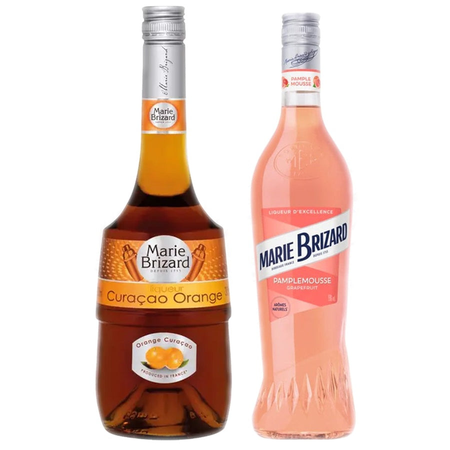 Marie Brizard Curacao Orange and Marie Brizard Pink Grapefruit Liqueur