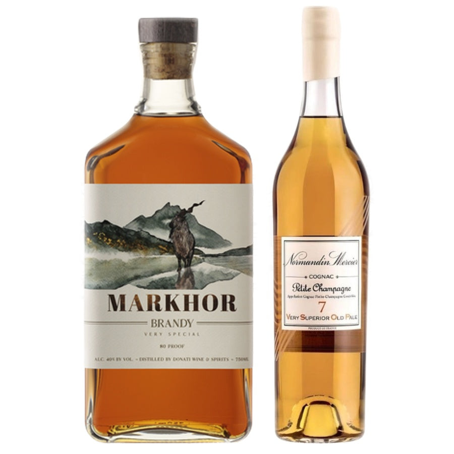 Markhor Brandy VS and Normandin Mercier Petite Champagne Cognac Vsop 7 Year