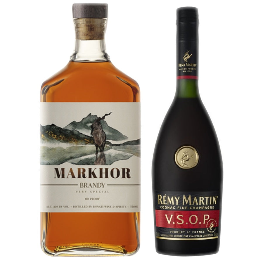 Markhor Brandy VS and Remy Martin Cognac VSOP
