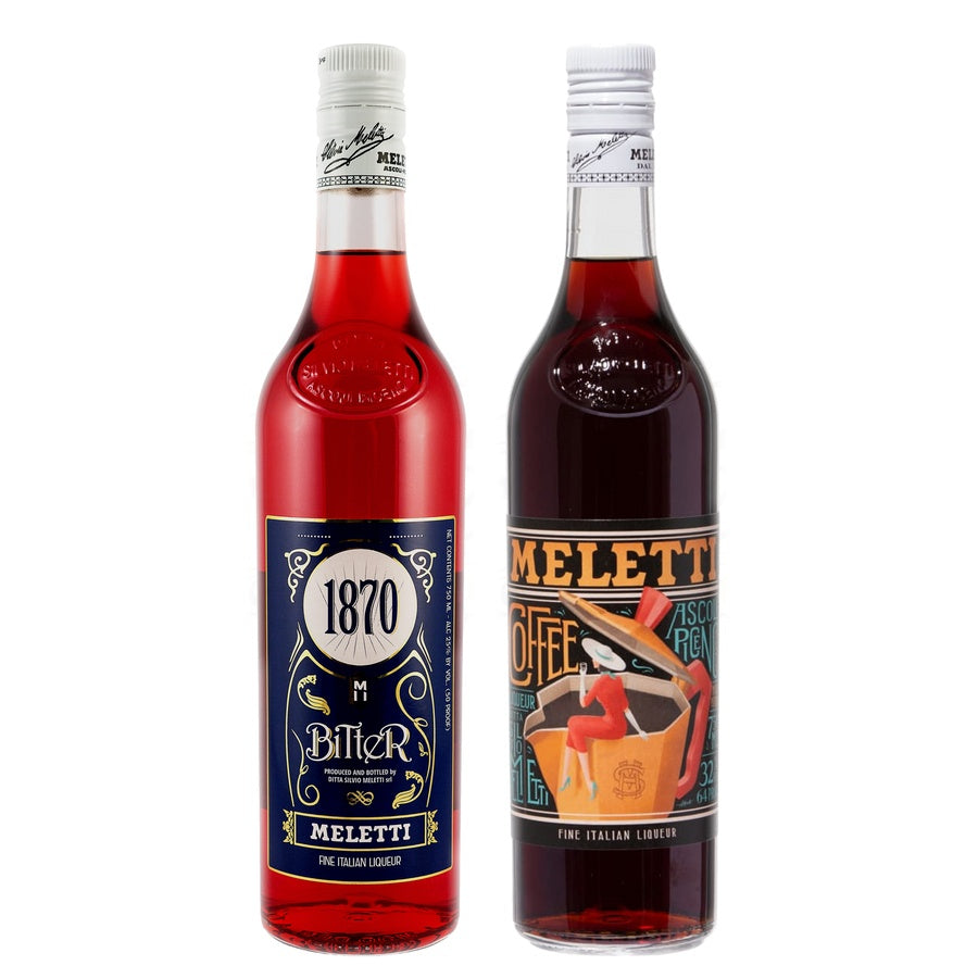 Meletti 1870 Bitter Liqueur/Liquor and Meletti Coffee Liqueur
