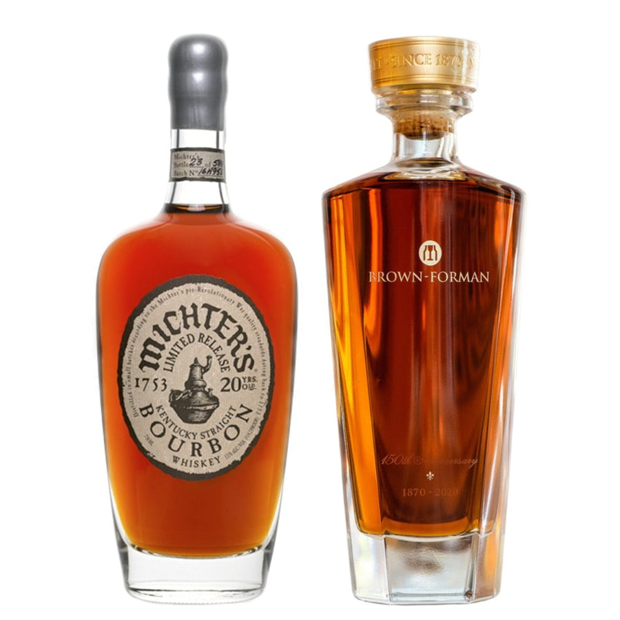 Michter's 20 Year Bourbon 2016 and 2023 Old Forester 150th Decanter