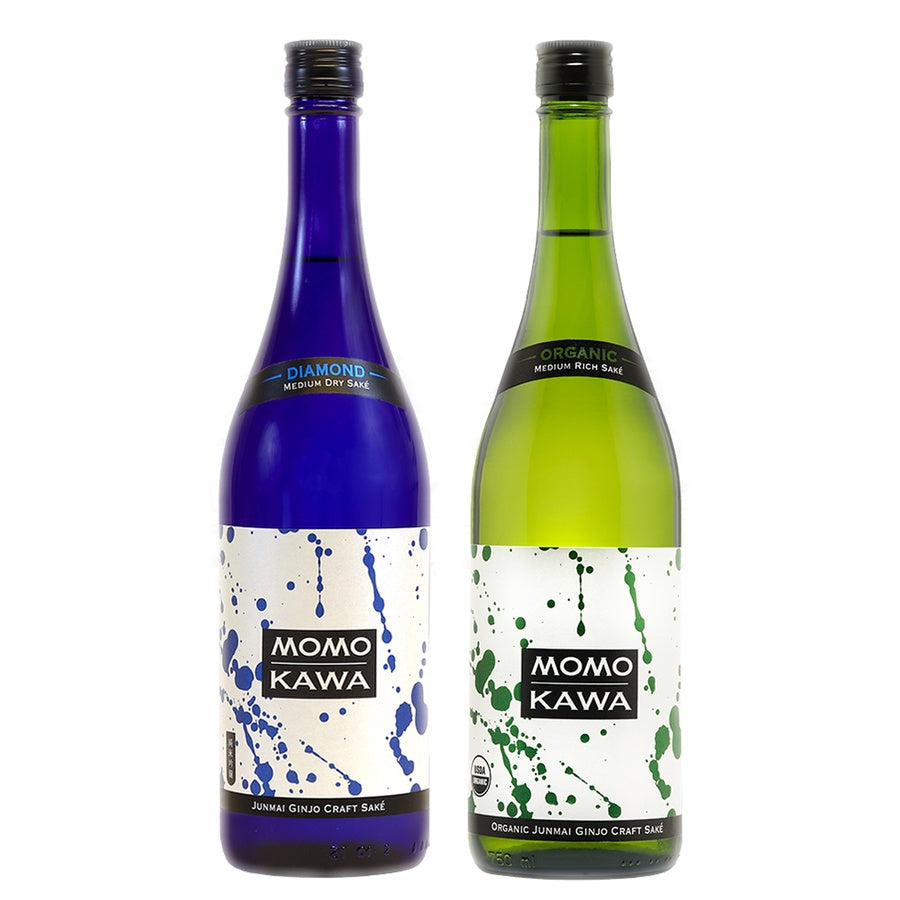 Momokawa Diamond Junmai Ginjo and Momokawa Organic Junmai Ginjo