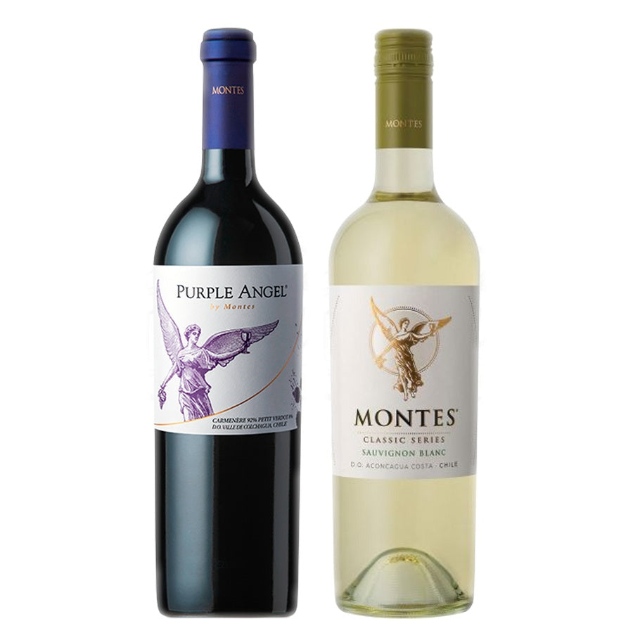 Montes Purple Angel Red Blend and Montes Sauvignon Blanc