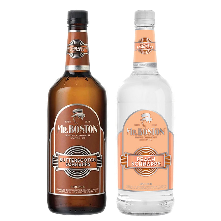 Mr. Boston Butterscotch Schnapps and Mr. Boston Peach Schnapps