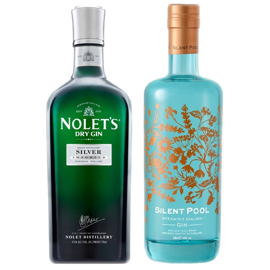 Nolet's Dry Gin Silver and Silent Pool Gin