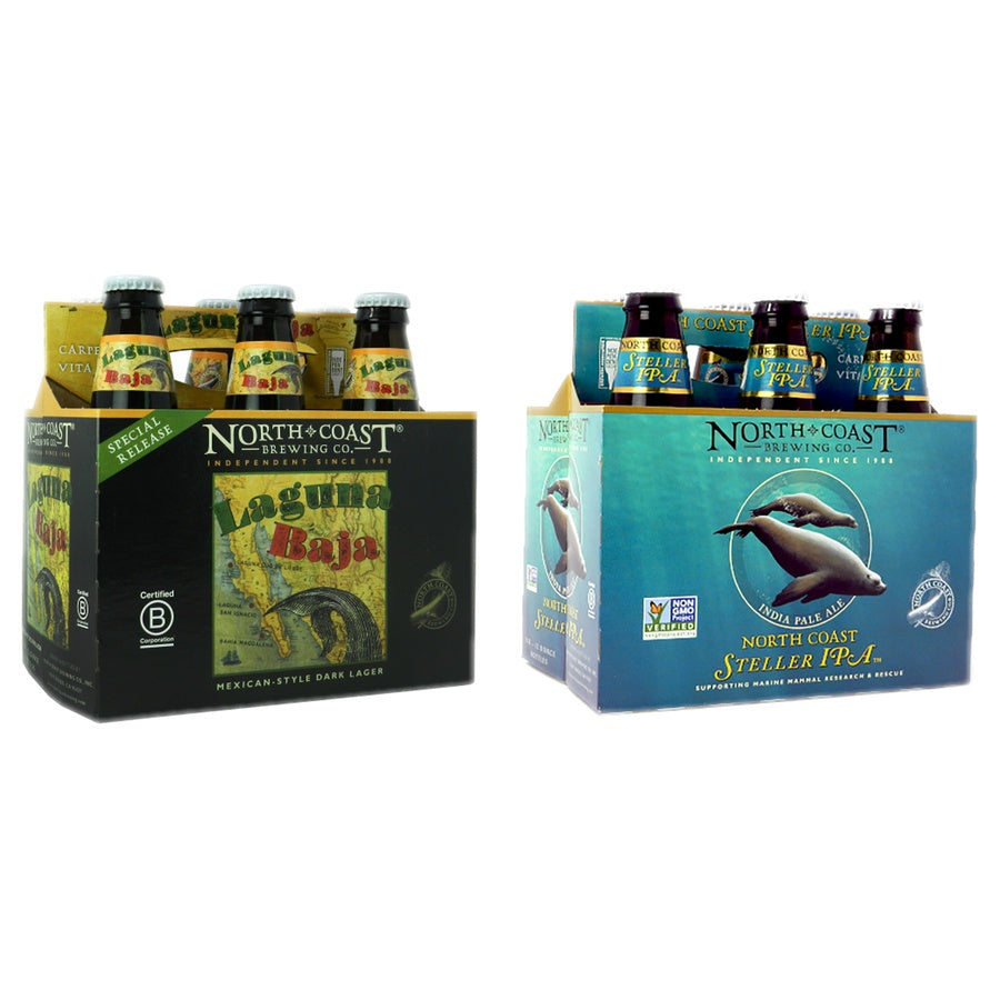 North Coast Laguna Baja 24 Pack and North Coast Steller IPA 24 Pack