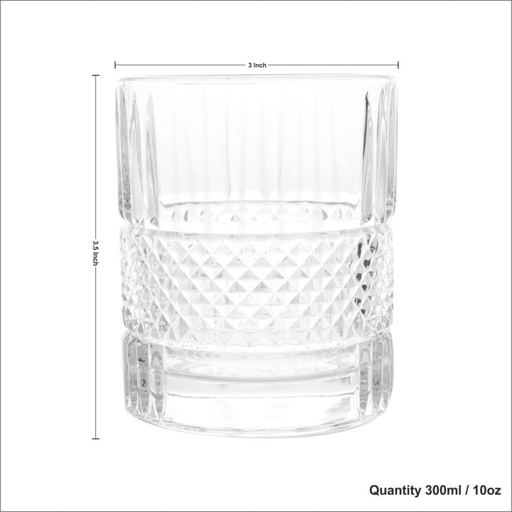 Old Fashioned Vintage Whiskey Glass Set of 4 - 10oz - BottleBuzz