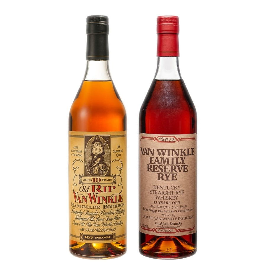 Pappy Van Winkle 10 Year Bourbon and Pappy Van Winkle Family Reserve Rye Bourbon