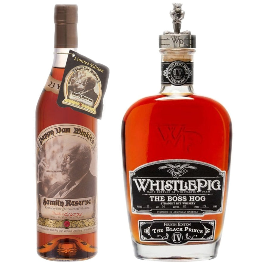 Pappy Van Winkle 23 Year Bourbon and WhistlePig The Boss Hog Edition 4 "Skinny Black Prince"