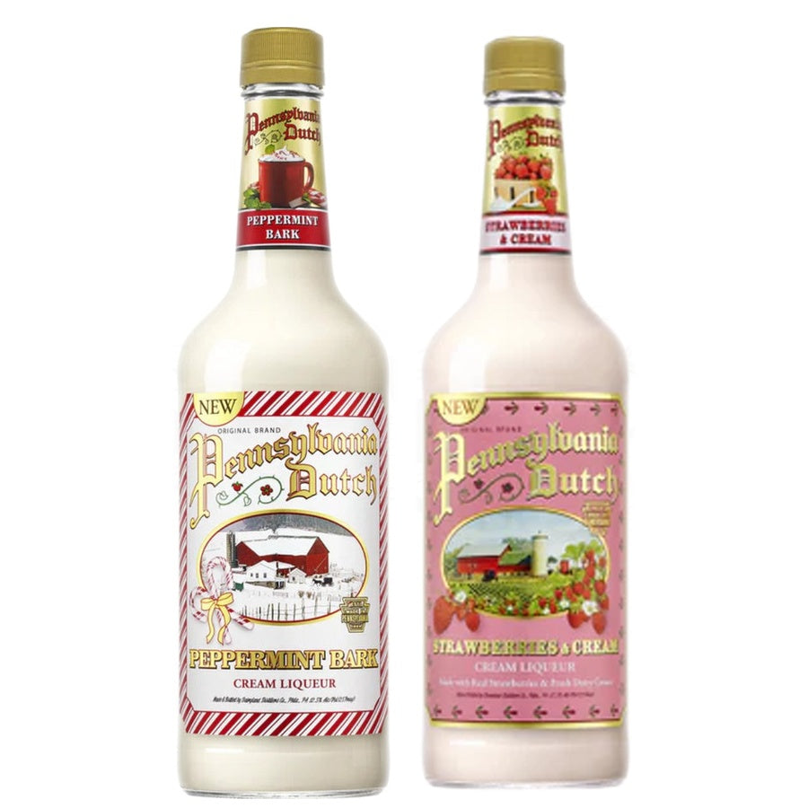 Pennsylvania Dutch Pennsylvania Dt Peppermint Bk Liqueur and Pennsylvania Dutch Strawberry Cream