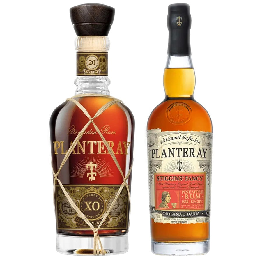 Planteray Aged Rum Xo 20th Anniversary and Planteray Pineapple Flavored Rum Stiggins Fancy