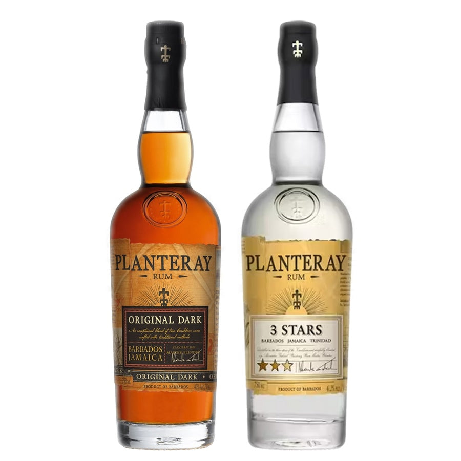 Planteray Dark Rum Original Dark and Planteray Light Rum 3 Stars
