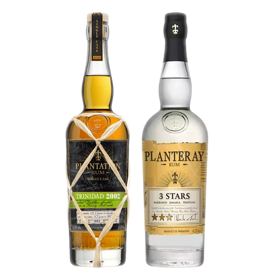 Planteray Gold Rum Single Cask 12 Yr and Planteray Light Rum 3 Stars