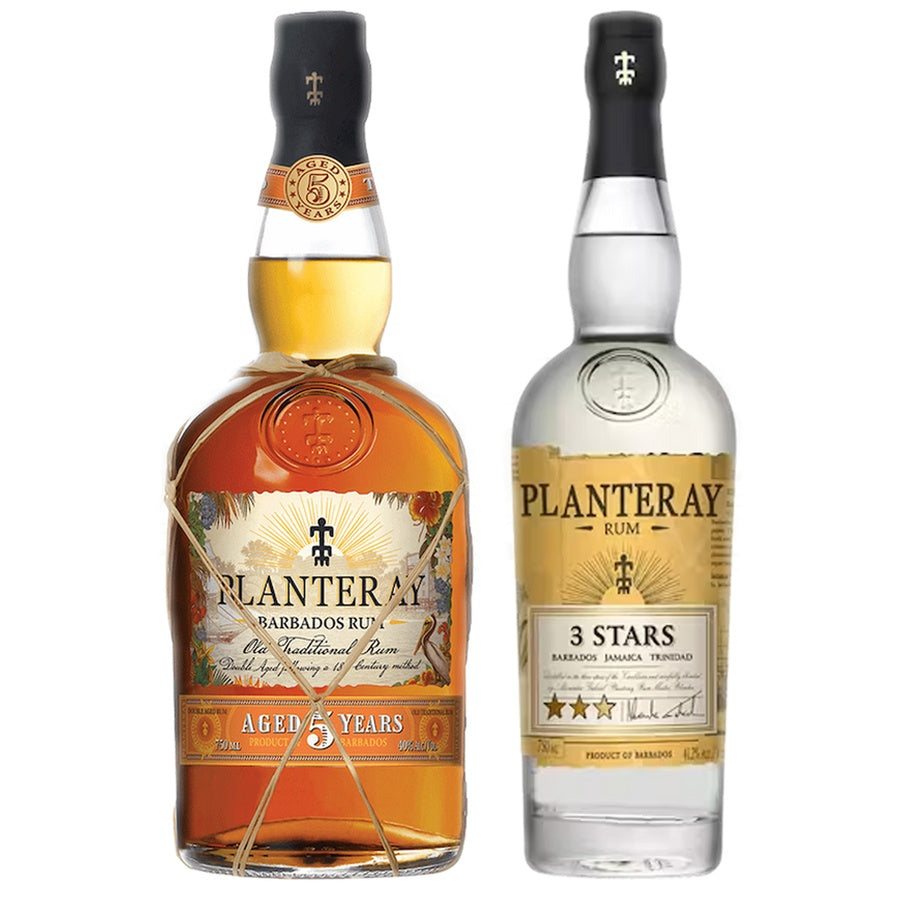 Planteray Gold Rum Single Cask 5 Yr and Planteray Light Rum 3 Stars