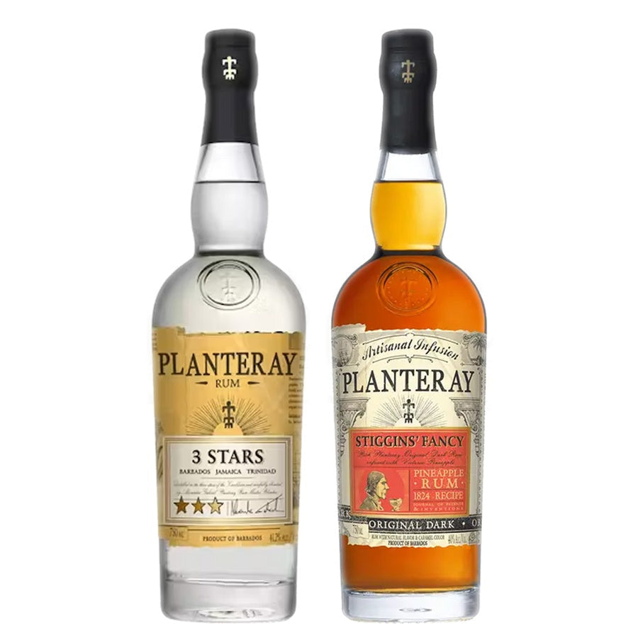 Planteray Light Rum 3 Stars and Planteray Pineapple Flavored Rum Stiggins Fancy