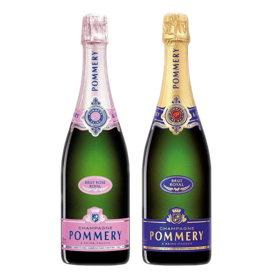 Pommery Champagne Brut Rose and Pommery Champagne Brut Royal