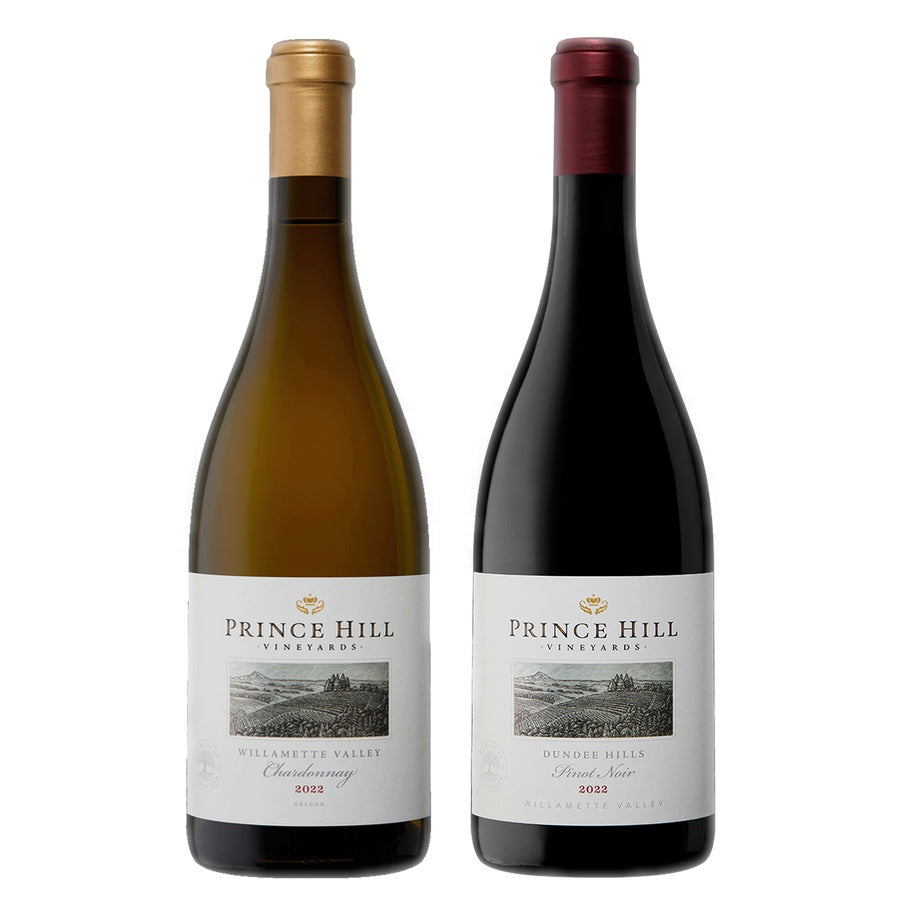 Prince Hill Chardonnay Willamette and Prince Hill Pinot Noir Dundee
