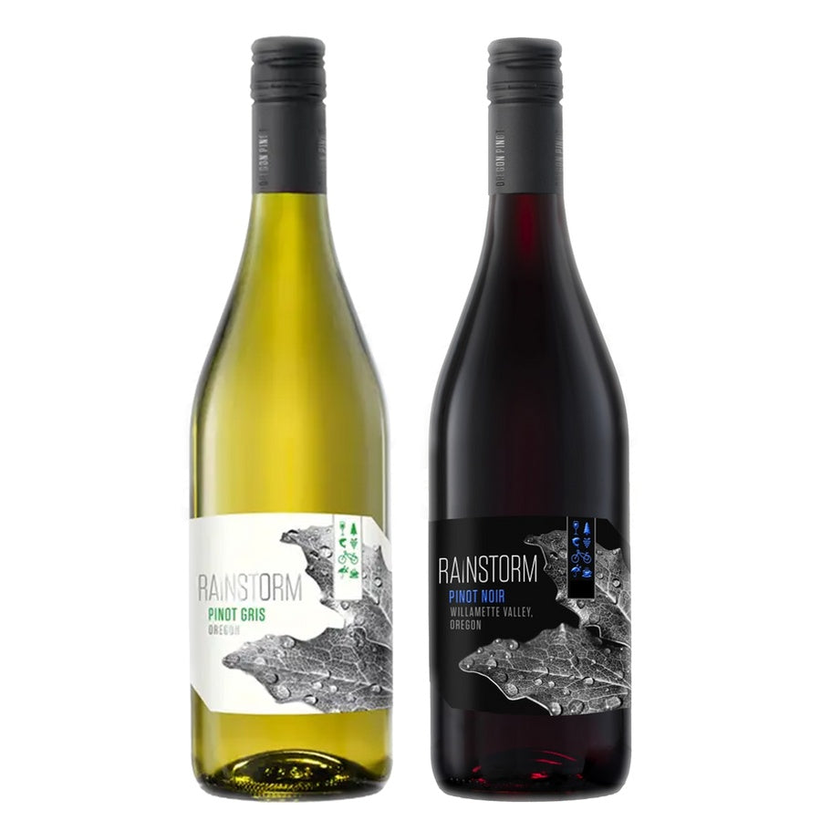 Rainstorm Pinot Gris and Rainstorm Pinot Noir