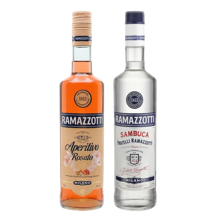 Ramazzotti Aperitivo Rosato Liqueur and Ramazzotti Sambuca Ausano