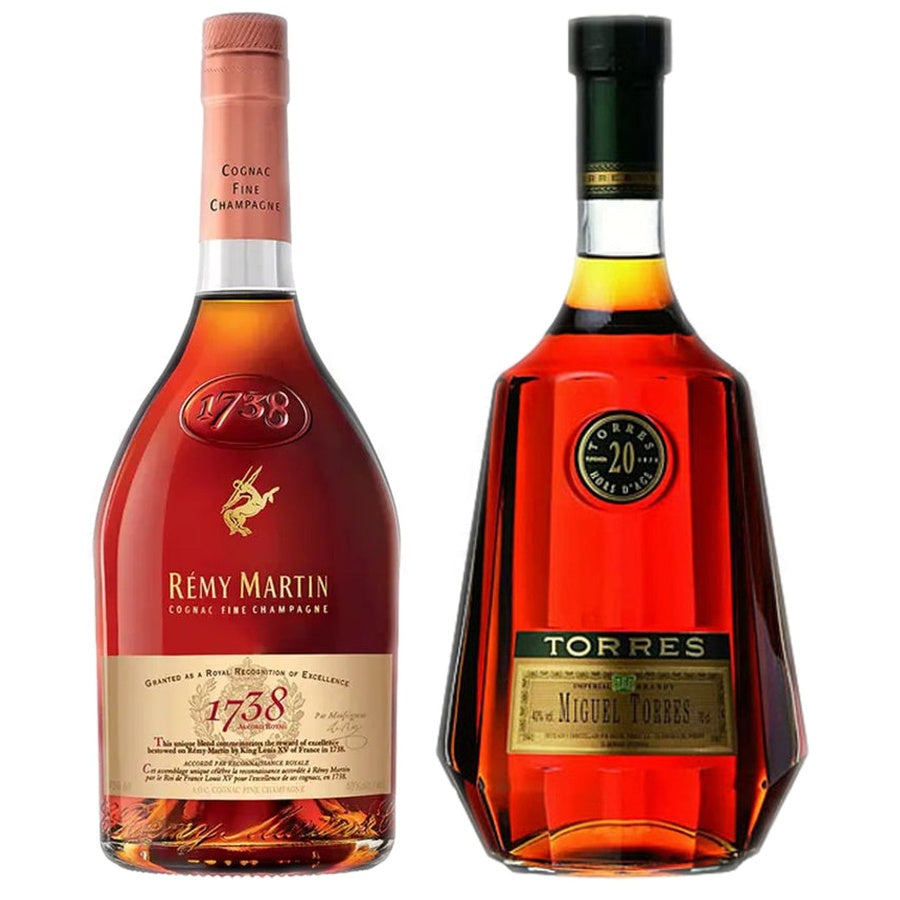 Remy Martin 1738 Accord Royal Cognac and Torres 20 Year Old Hors d'Age Imperial Brandy