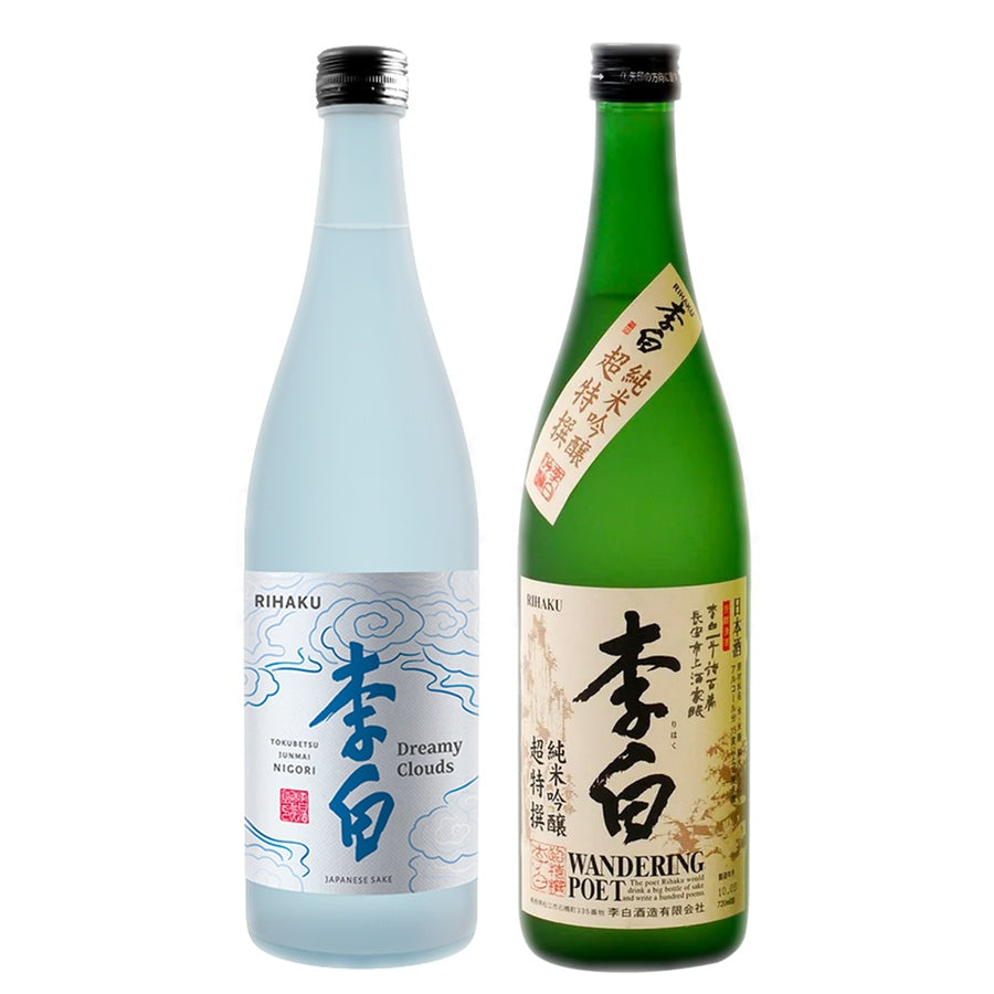 Rihaku Dreamy Clouds Sake and Rihaku Wandering Poet Sake