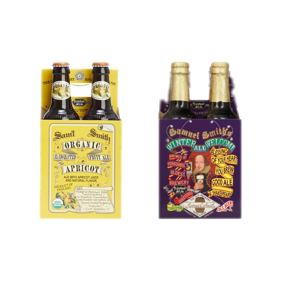 Samuel Smith Apricot Beer 12 Pack and Samuel Smith Winter Welcome Ale 12 Pack