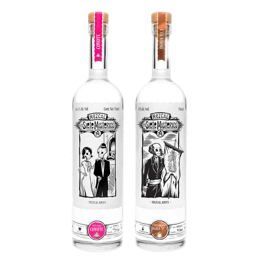 Siete Misterios Mezcal Coyote and Siete Misterios Mezcal Dobayej