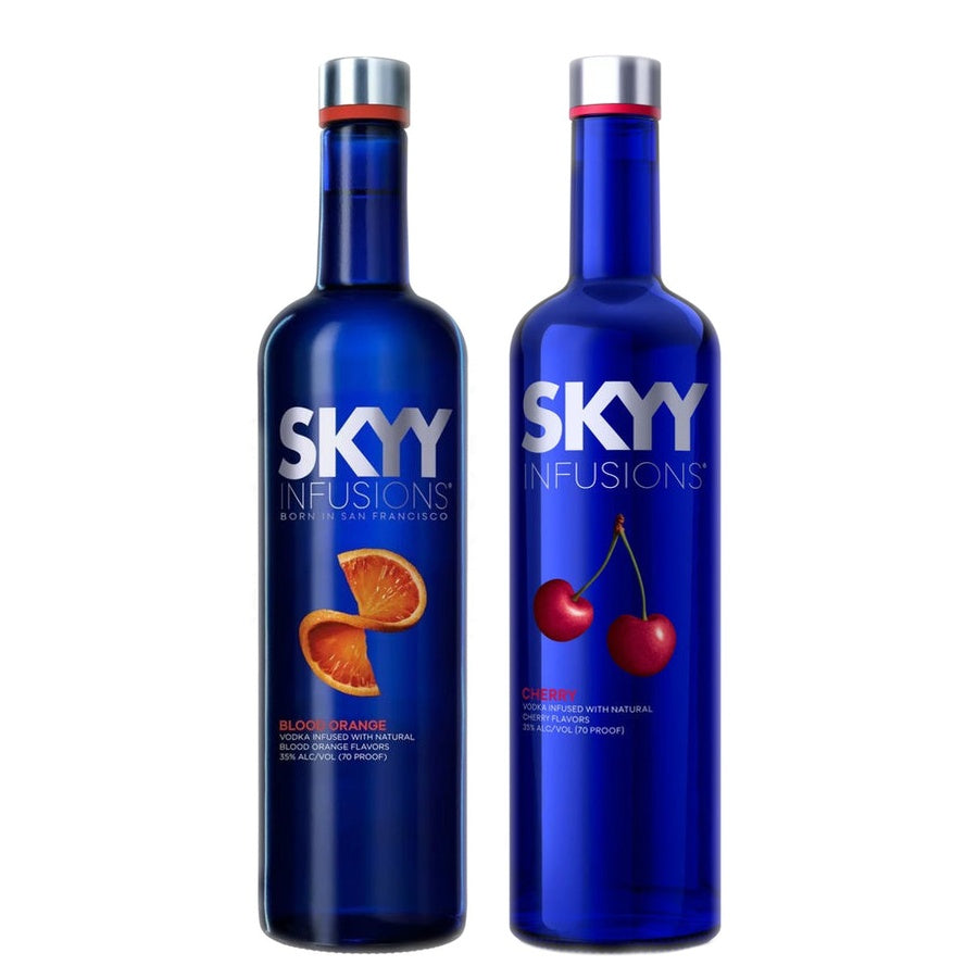 SKYY Infusions Blood Orange Vodka and SKYY Infusions Cherry Vodka