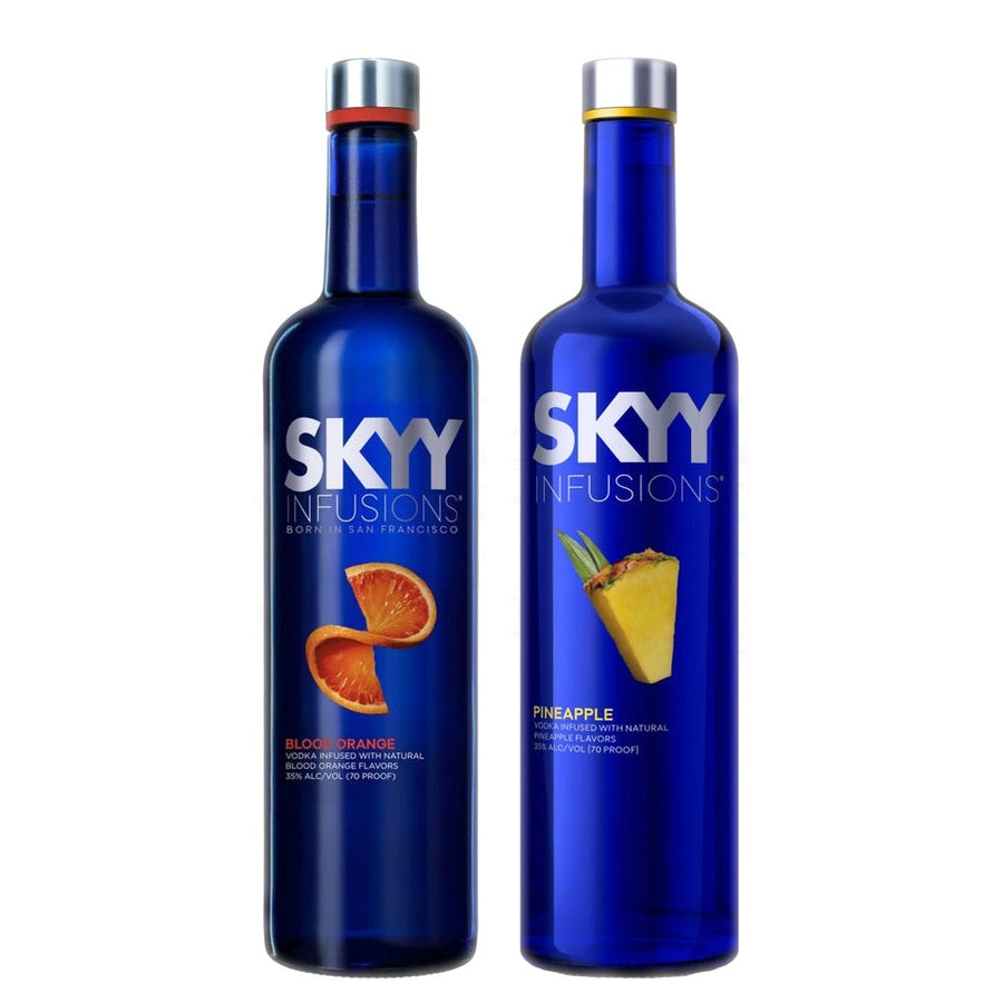 SKYY Infusions Blood Orange Vodka and SKYY Infusions Pineapple Vodka