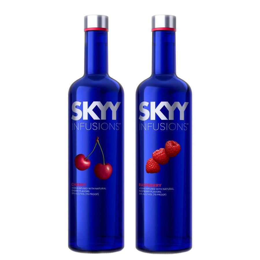 SKYY Infusions Cherry Vodka and SKYY Infusions Raspberry Vodka