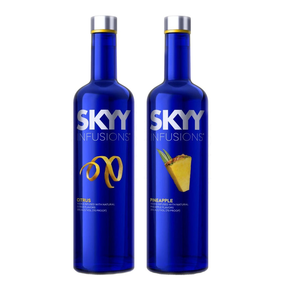 SKYY Infusions Citrus Vodka and SKYY Infusions Pineapple Vodka
