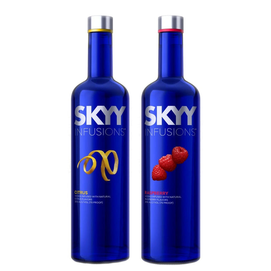 SKYY Infusions Citrus Vodka and SKYY Infusions Raspberry Vodka