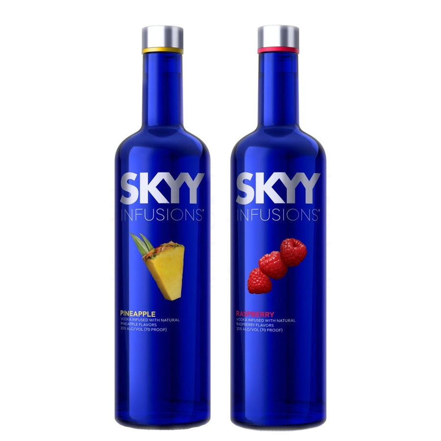 SKYY Infusions Pineapple Vodka and SKYY Infusions Raspberry Vodka