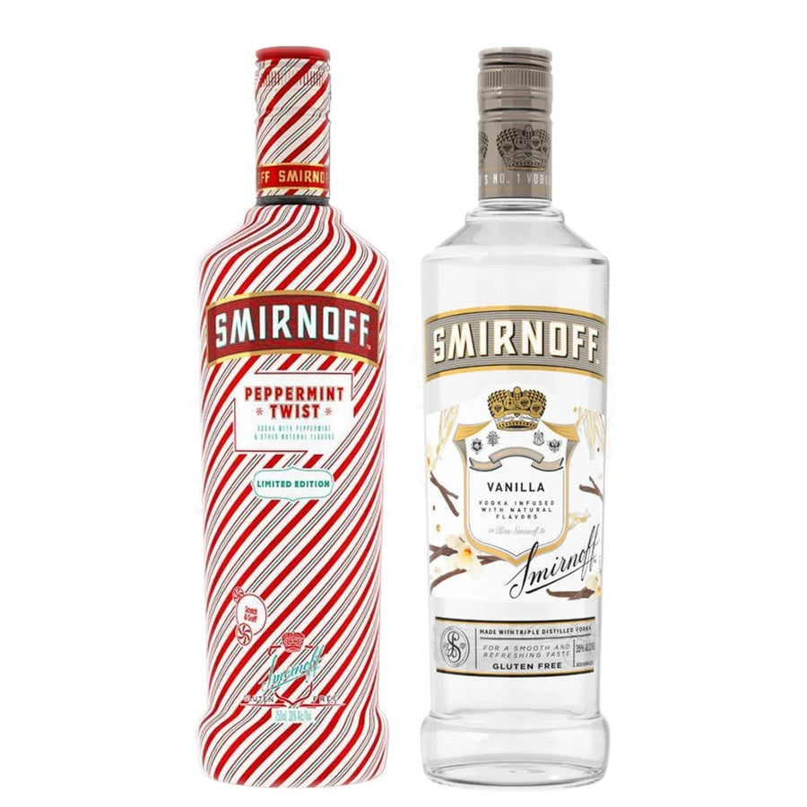 Smirnoff Peppermint Flavored Vodka Peppermint Twist Limited Edition and Smirnoff Vodka Vanilla Flavored