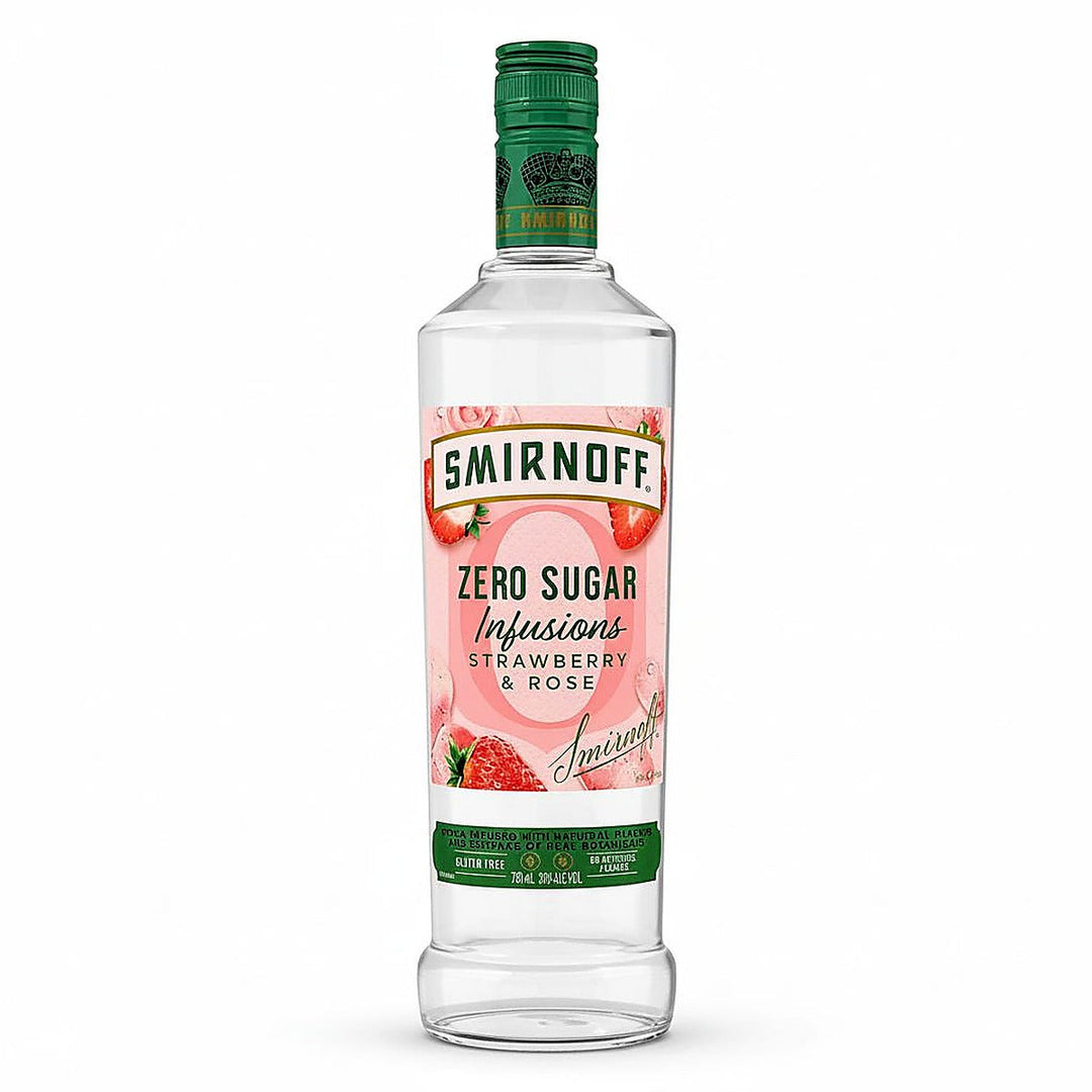 Smirnoff Strawberry & Rose Flavored Vodka Zero Sugar Infusions
