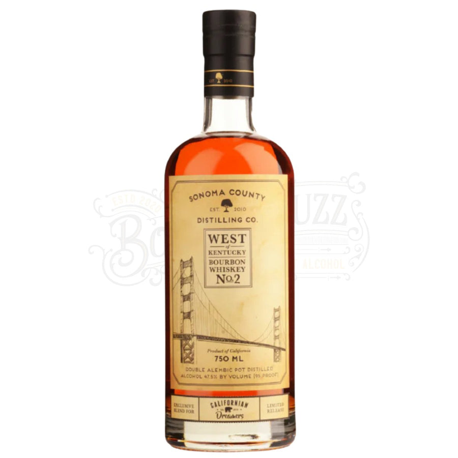 Sonoma Distilling Company Sonoma West Of Kentucky Bourbon Whiskey - BottleBuzz