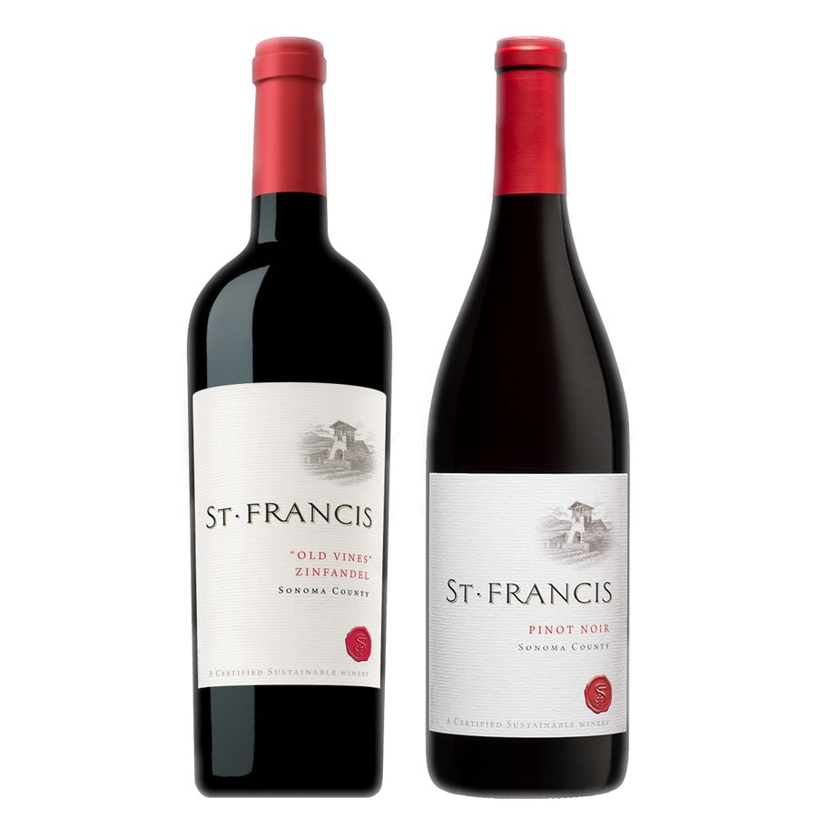 St. Francis Old Vines Zinfandel and St. Francis Pinot Noir