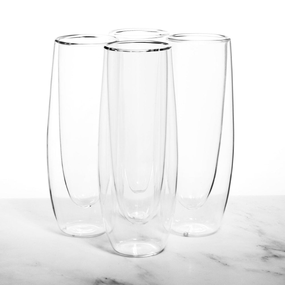 Stemless Double Wall Champagne Prosecco Glasses - 5.4 fl. oz - BottleBuzz